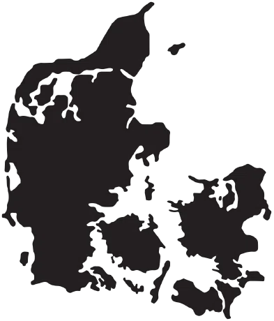 Kort over Danmark – vores dækningsområde